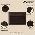 thumbnail image 4 of JERFIT 32 Inch Modern Nightstand with Drawer, Brown Bedside Table with Open Shelf, MDF Wood Bedroom Storage Cabinet, 4 of 9