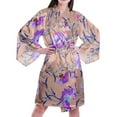 thumbnail image 5 of Moomaya Printed Womens Kimono Sleeve Robes Satin Silk Getting Ready Bridal Robe Coverup, 5 of 7