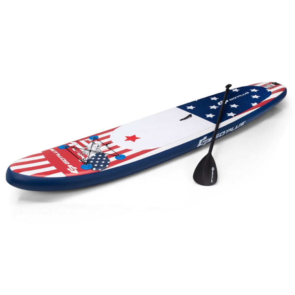 Spaco 11 Feet Inflatable Stand up Paddle Board with 3 Fins Thruster, Wide Stable Design, Non-Slip Comfort Deck for Youth & Adults
