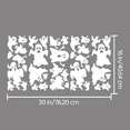 thumbnail image 4 of Vinyl Wall Decal - Halloween Ghost Pattern 16" x 30" - Halloween decoration, Seasonal Decor - Teens, Adults, Indoor, Outdoor, Wall, Door, Window, Living Room, Office, 4 of 4