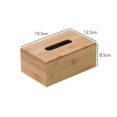 thumbnail image 2 of Rectangular Bamboo Tissue Box Cover, Dryer Bed Sheet Frame, Bedside Table for Cosmetics and Glasses Storage, Home Office Desk Organizer (Primary Color, 2 of 5