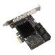 thumbnail image 1 of WDOplteas PCI Express 1X a SATA3.0 Riser 6 puertos PCI-E X1/X4/X8/X16 Extensores PCI-E, 1 of 9