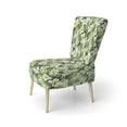 thumbnail image 3 of Designart "Minimalist Tropical Florals II" Green Tropical Upholstered Accent Chair - Tropical Arm Chair For Living Room, 3 of 5