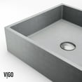 thumbnail image 6 of VIGO Coca Concreto Stone Rectangular Bathroom Vessel Sink in Gray with Cass Vessel Faucet and Pop-Up Drain in Brushed Nickel-VGT2091, 6 of 14