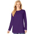 thumbnail image 1 of T-shirt à Manches Longues à Col Ras du Cou Parfait pour Femmes Grande Taille, 1 of 6