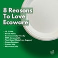 thumbnail image 3 of MOBI Ecoware Paper Plates, 100% Compostable-[10 Inch by 0.5" deep]-Heavy Duty Disposable Plate - (BPI Certified) -Eco-Friendly, Biodegradable Bagasse 10" Dinner Plates (25 Pack), 3 of 7