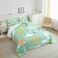 thumbnail image 4 of Airplane Bedding Comforter Sets Full Size,Cartoon Aircrafts Print Comforter Set for Teens ,Cute Flying Plane Bedding Kawaii Planes Clouds Duvet Insert Airplane Decor Room,Green, 4 of 6