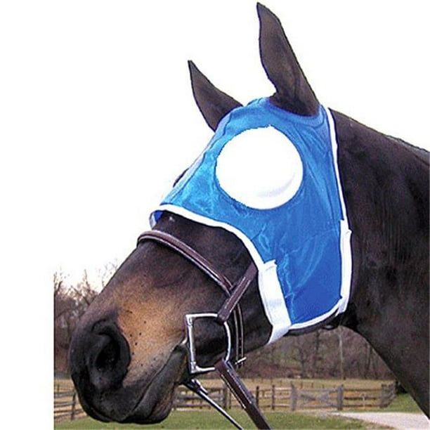 Intrepid International 155075BU Full Cup Blinker Hoods for Horses