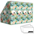 thumbnail image 1 of Pack of 6 Cardboard Magazine Holder Premium Magazine File Holder Organizer, Magazine File Organizer, Large Volume Magazine Storage Box as Book Bins or Folder Holder for Desk - Teal Floral, 1 of 6
