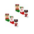 thumbnail image 2 of Set of 6 Pack Christmas House Felt Character Santa, Snowman and Elf Stockings, 18 inch, 2 of 6