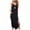 A0280-Black, variant on CALAFEBILA Dresses for Women 2025 Sleeveless Solid Color Maxi Sun Dress Lace-up Pockets High Split Long Junior Dresses