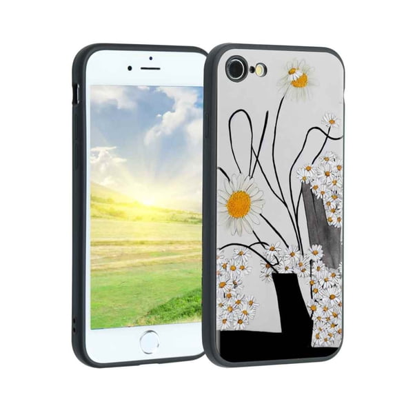 Compatible with iPhone SE 2022 Phone Case, Daisies-40 Case Men Women, Flexible Silicone Shockproof Case for iPhone SE 2022