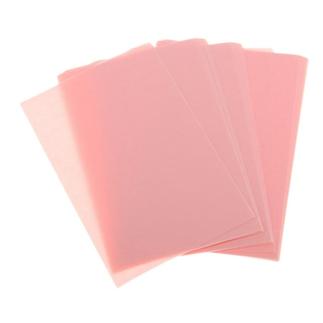 MERIGLARE 100 Feuilles de Film de Contrôle de l'Huile pour le Visage, Tampons de Maquillage Absorbants Roses