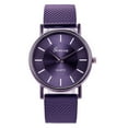 thumbnail image 2 of Geneva Quartz Watch for Women - Elegant Purple Crystal Dial, Stainless Steel Band, Fashion Dress Wristwatch, Perfect for Daily & Special Occasions (1 X Watch), 2 of 2
