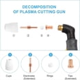 thumbnail image 4 of 100 Puntas de Corte de Plasma PT-31 Compatibles con CUT-45, CUT-50, CT-312, MIG205MP. Consumibles para Cortadora de Plasma con Soplete., 4 of 5