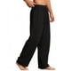 thumbnail image 4 of Ceisia Men's Linen Blend Loose Wide Leg Casual Pants with Elastic Drawstring Waist & Pockets Black S Gifts, 4 of 4