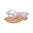 thumbnail image 5 of Girls' Rhinestone Decor Flat Sandals Fashionable Casual T-Strap Sandals Summer Flip Flop Sandals, 5 of 5