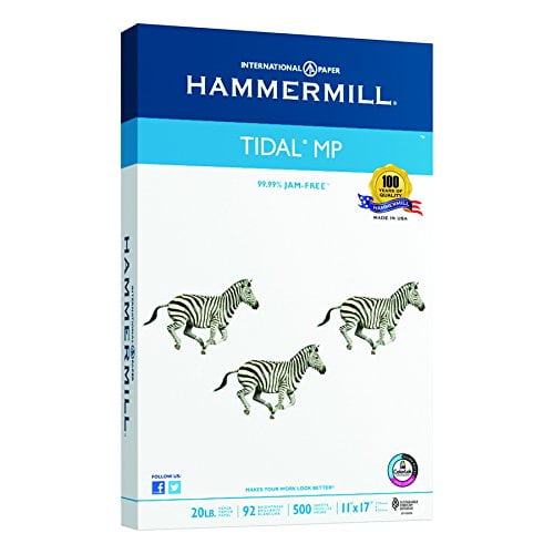Hammermill Tidal Copy Paper,11x17 Paper,Ledger Size,20lb Paper,1 Ream/500 Sheets 