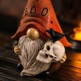 thumbnail image 6 of Halloween Decorations, Halloween Home Decor, Garden Decor, Mantel Decorations, 8X8X4 Inch Resin Spooky Statue with Orange Hat, Skull and Crow, Art Micro Landscape Sculpture, 6 of 6