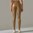 thumbnail image 5 of Sngxgn Women's Stretchy Leggings Pants High Waisted Tights(Yellow,XL), 5 of 7