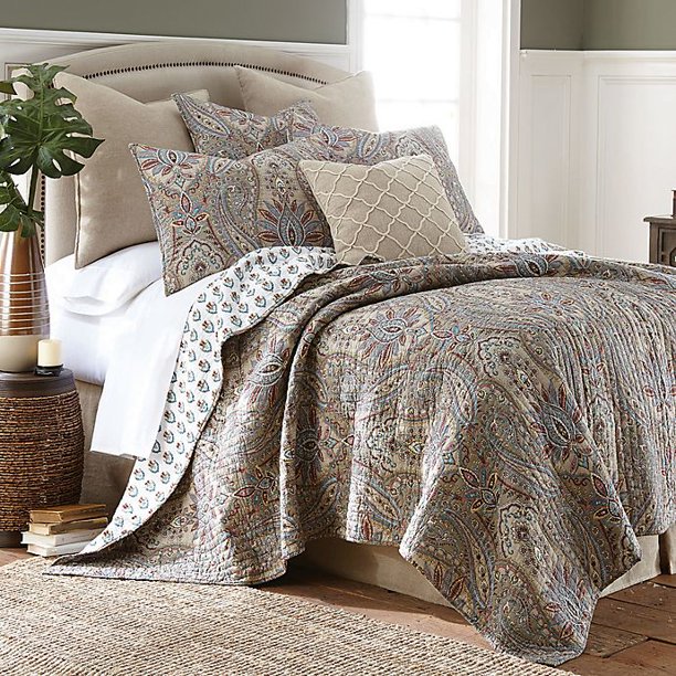 Levtex Home Kasey 3Piece Reversible King Quilt Set in Taupe