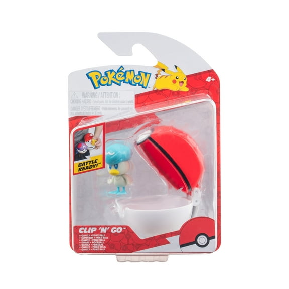 Pokemon Clip N Go Figure Quaxly with Poké Ball