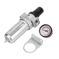 thumbnail image 2 of Air Pressure Regulator, Air Filter Regulator Water Trap with Pressure Control, Aluminum Made, Compact Design, BSP1/2" Air Compressor Moisture Water Trap Filter Regulator, 2 of 7
