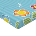 thumbnail image 2 of Ambesonne Dragonfly Fitted Sheet 2 Pcs Set, Daisy Bloom Cartoon, King, Sky Blue White, 2 of 3