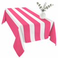 thumbnail image 2 of Pink Striped Table Cloth Waterproof Tablecloths, Modern Simple Monochrome Geometric White Tablecloth Dining Table Cover for Kitchen Party Tabletop Outdoor, Rectangle Tablecloth 54x108 Inch, 2 of 9