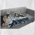 thumbnail image 5 of Urban Soft Flannel Fleece Blanket, Little Girl in Foggy Town Walking Her Bird and Dog Winter Outdoor Scenery, Cozy Plush for Indoor and Outdoor Use, 60" x 80", Ginger and Petrol Blue, by Ambesonne, 5 of 5