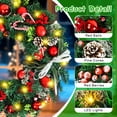 thumbnail image 4 of Ninonly 24 Inch Pre-Lit Christmas Wreath with 30 LED Light,Battery Operated Artificial Christmas Wreath with Pinecone Red Berries,Red Balls,8 Modes Xmas Door Wreath for Mantle Home Window Wall Decor, 4 of 8