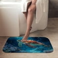 thumbnail image 6 of 1pc Sea Turtle in Coral Reef Absorbent Non-Slip Bathroom Thickened Flannel Rug Decor,Soft,Quick Drying,Suitable For Indoor/outdoor Use,Bathrooms,Bedrooms,Kitchens,Terrace,Laundry Rooms,16"x24", 6 of 9