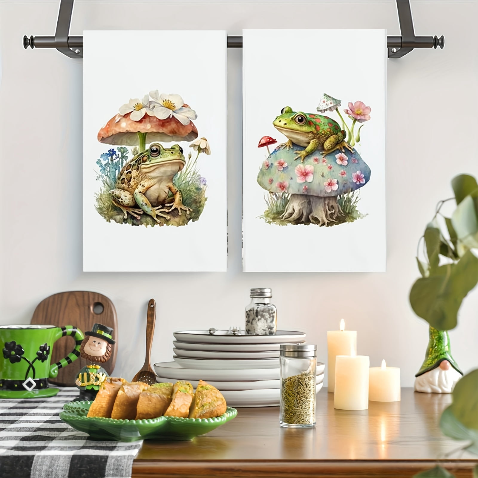 2pcs sunflower scouring pad, kitchen sunshine sunflower dish towel, kitchen decoration tea towel absorbent dishcloth hand towel housewarming gift, suitable for new home kitchen home decoration