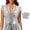 Grey, variant on Women’s Oktoberfest Dirndl Blouse, Ruffle Sleeve Beer Festival Crop Top, Bavarian Costume Shirt for Parties & Events, 6 Colors, Sizes S-2XL