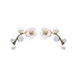 thumbnail image 2 of GHSOHS Hoop Earrings for Women Flowers Pearl Earrings Contracted Show Temperament Delicate Full Diamond Zircon Earrings Gold Earrings Party Jewelry Gift Fashion Earings Ear Ring, 2 of 3