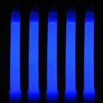 HBASD Industrial Grade Glow Sticks 6 inches Ultra Bright Emergency Light Sticks for Camping Concert Party Accessories, Survival Kit More Lasts Over 12 Hours (5pcs Blue)
