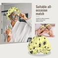 thumbnail image 7 of abstract yellow circles Silk Bonnet for Sleeping Women Men, Adjustable Elastic Satin Bonnet Bonnet for Sleeping, Soft Similar Silk Curly Cuteness Hair Bonnet for Sleeping, 7 of 7