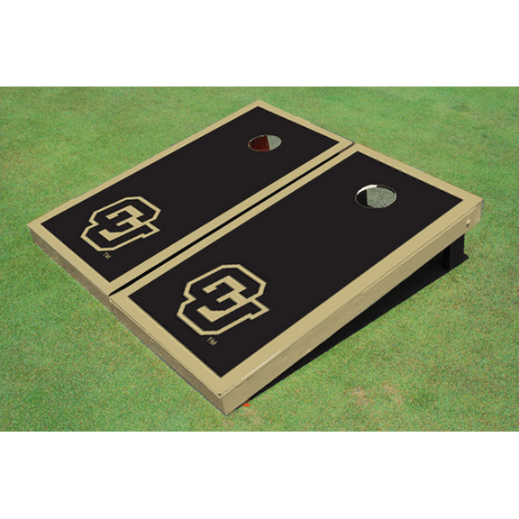 University of Colorado "CU" Gold Matching Border Cornhole Boards