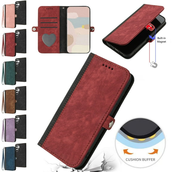 For Samsung Galaxy S23 Ultra/S23 /S23 Case Cover, Shockproof Luxury Leather Magnetic Flip Holder Wallet Card Slim Cover