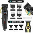 thumbnail image 2 of Professional Hair Clippers for Men, Electric Hair Clipper Set for Barber Kit ，Hair Clipper and Trimmer Set，Full Barber Clipper Set with LED Display Gifts Mens (Gold), 2 of 10