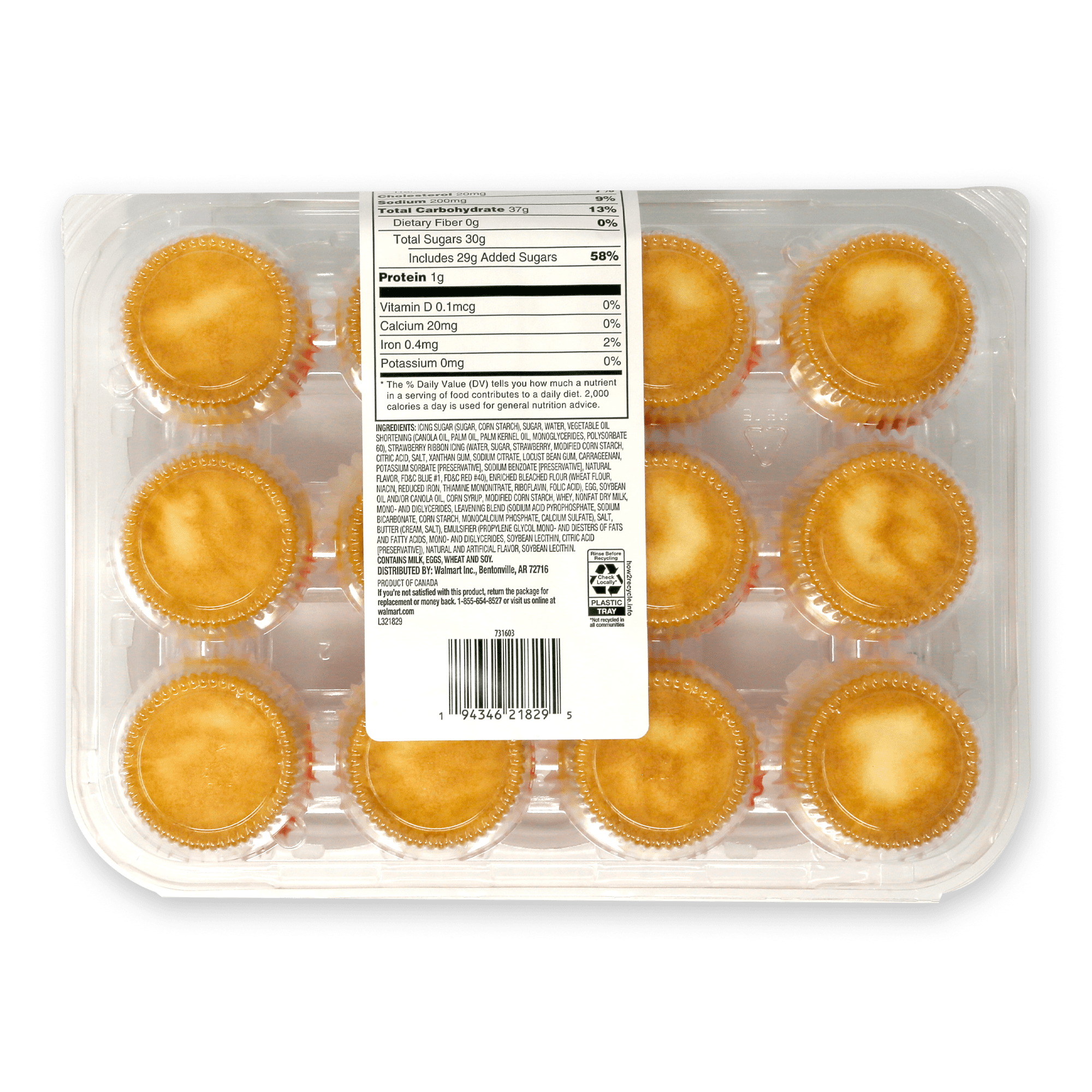Freshness Guaranteed Strawberry Shortcake Mini Cupcakes with Strawberry and Vanilla Icing, 10 oz, 12 Count