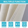 thumbnail image 4 of Topchances Linen Textured Blackout Curtains, Detachable Top Curtains Drapes for Bedroom Living Room, 2 Panels, 52'' W x 84'' L, Beige, 4 of 10