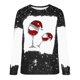 thumbnail image 3 of Gibobby Sudaderas para mujer navidad Ms Coat Manga Larga Cuello Redondo Estampado Navidad Sin Gorro Polar(Negro,XG), 3 of 5