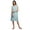 Light Steel Blue, variant on Moomaya Solid Sleeveless Nightdress For Ladies Button Placket Nightwear
