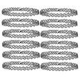 thumbnail image 3 of Braided Fishing Line Jewelry Pack - 3 Piece Choker Necklaces, Rings - One Size Black, 3 of 5