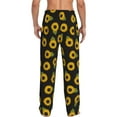 thumbnail image 3 of Uemuo Sunflowers Pattern Men's Wide Leg Palazzo Lounge Pants with Pockets Light Weight Loose Comfy Casual Pajama Pants-Large, 3 of 9