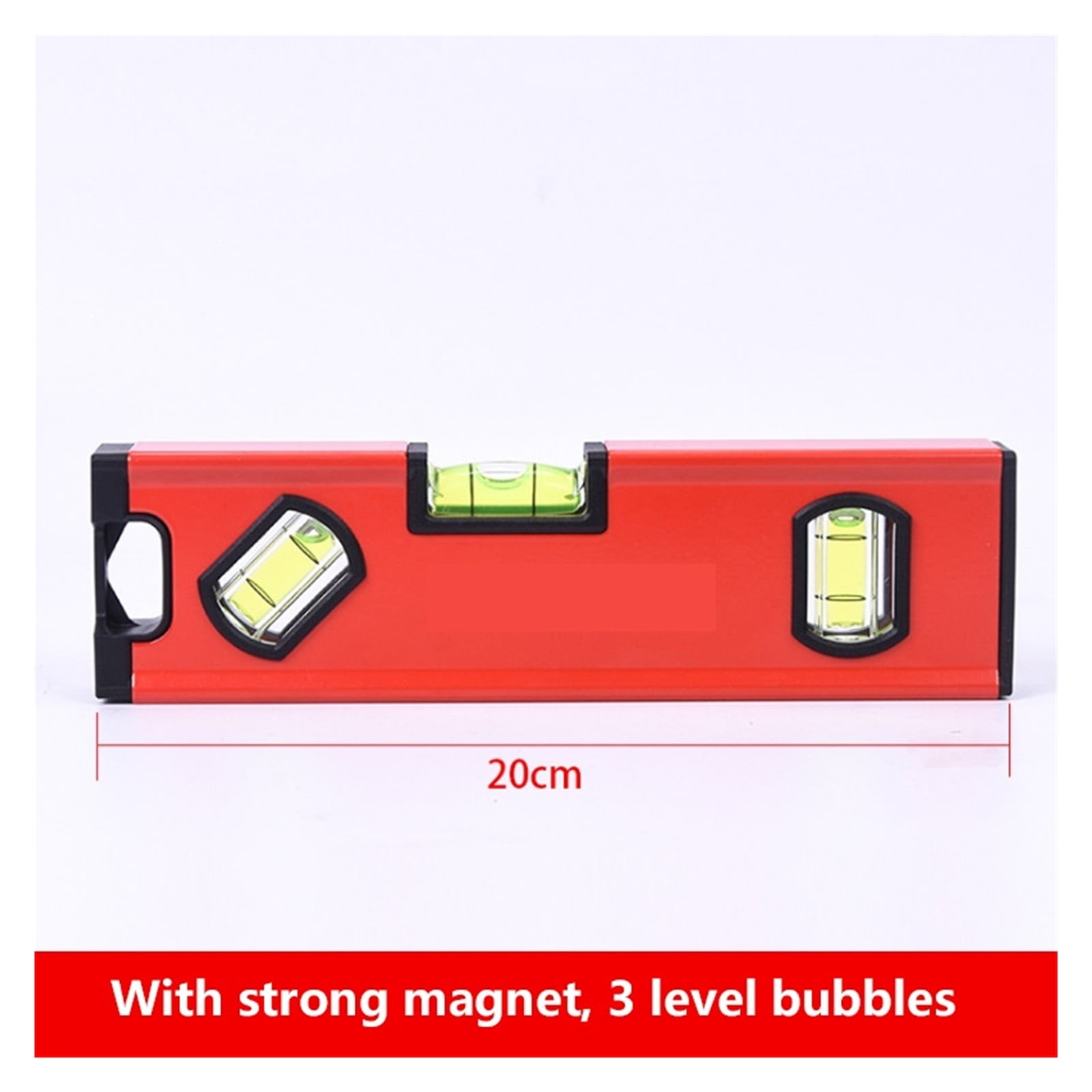 20/10cm Mini Spirit Level Bubble Aluminum Magnetic Level Gauge Portable Measurement Level Tool Construction