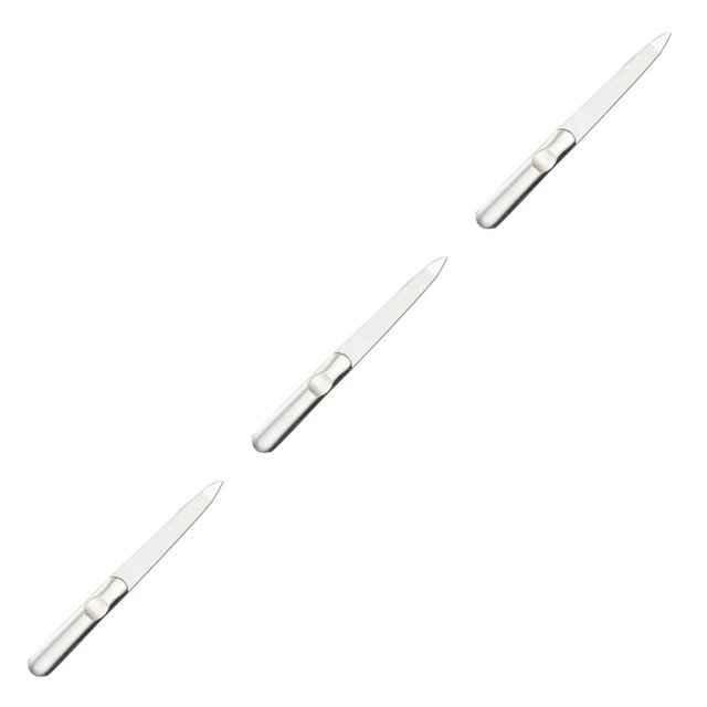 Soidarity Nail File Stainless Steel Double Sided Tool Polishing Buffer Scrub Care Art Manicure Professional Manual Reusable Type1 NO1 Soidarity CBP008360
