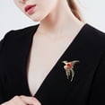 thumbnail image 3 of SmartBy Colorful Rhinestone Phoenix Brooch Handmade Enamel Lapel Pin Chinese Style Bird Animal Shape Badge Costume Hat Bag Decoration Accessories, 3 of 6