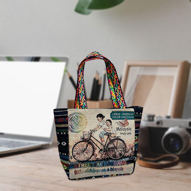 Bolso de Hombro Bordado para Mujer Salvador Gran Capacidad Informal Ligero con Cremallera Monedero de hombro